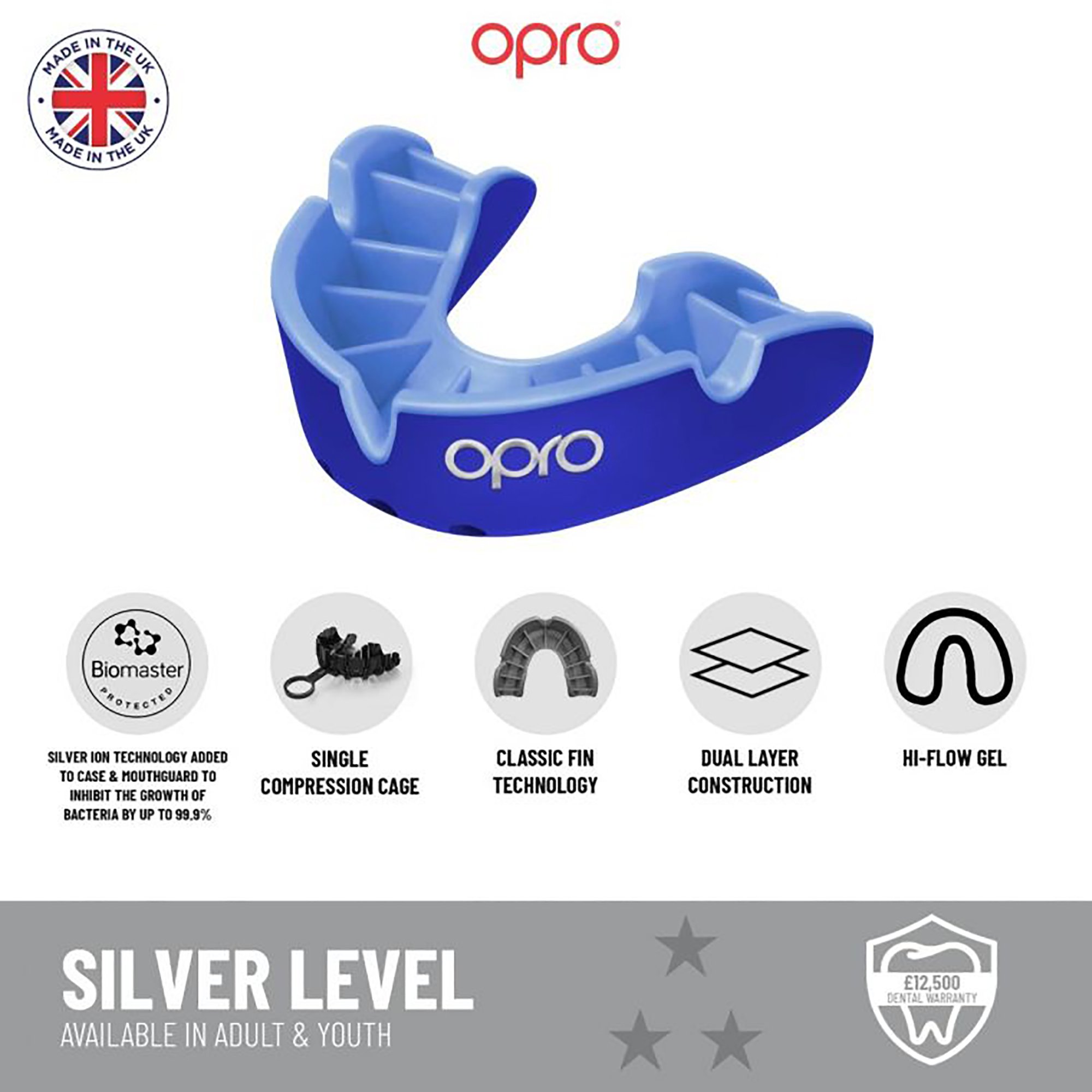 Opro Silver Superior Fit Mundschutz