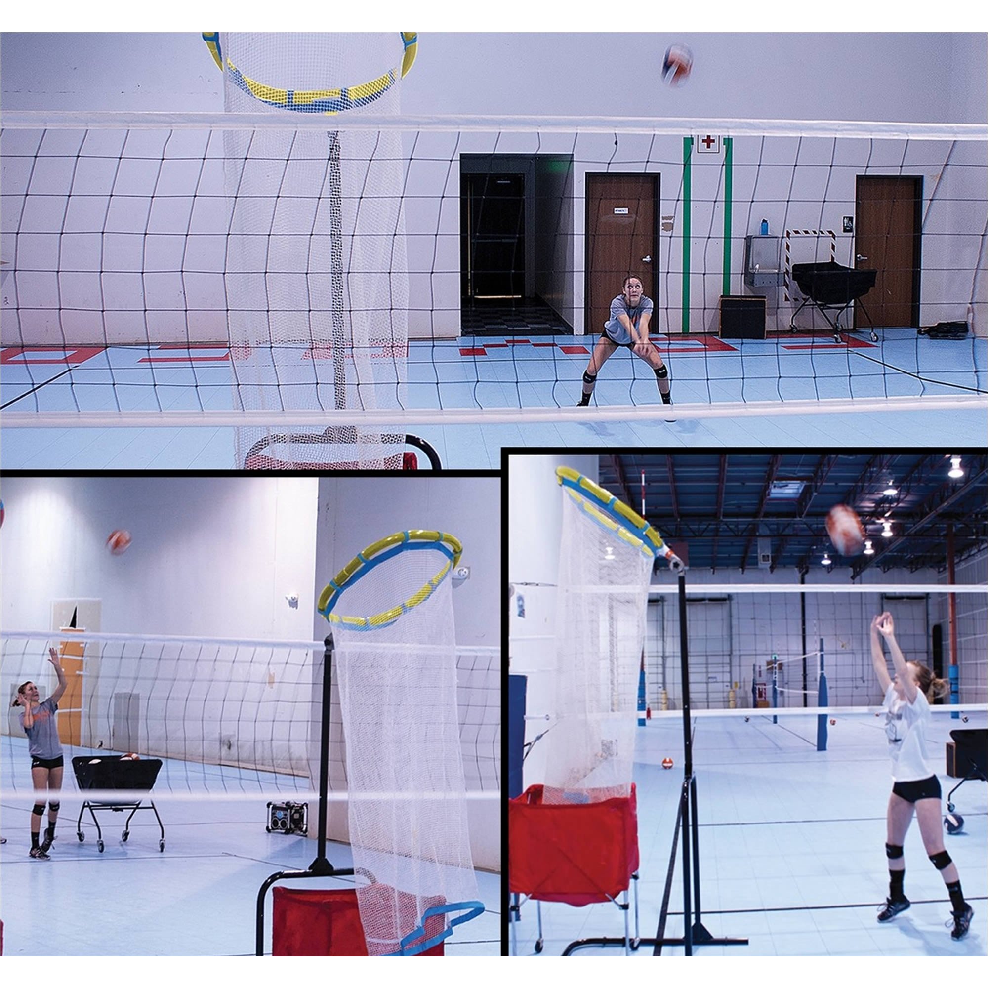 Spectrum Volleyball Zielnetz - Zuspielkorb - Zuspielring