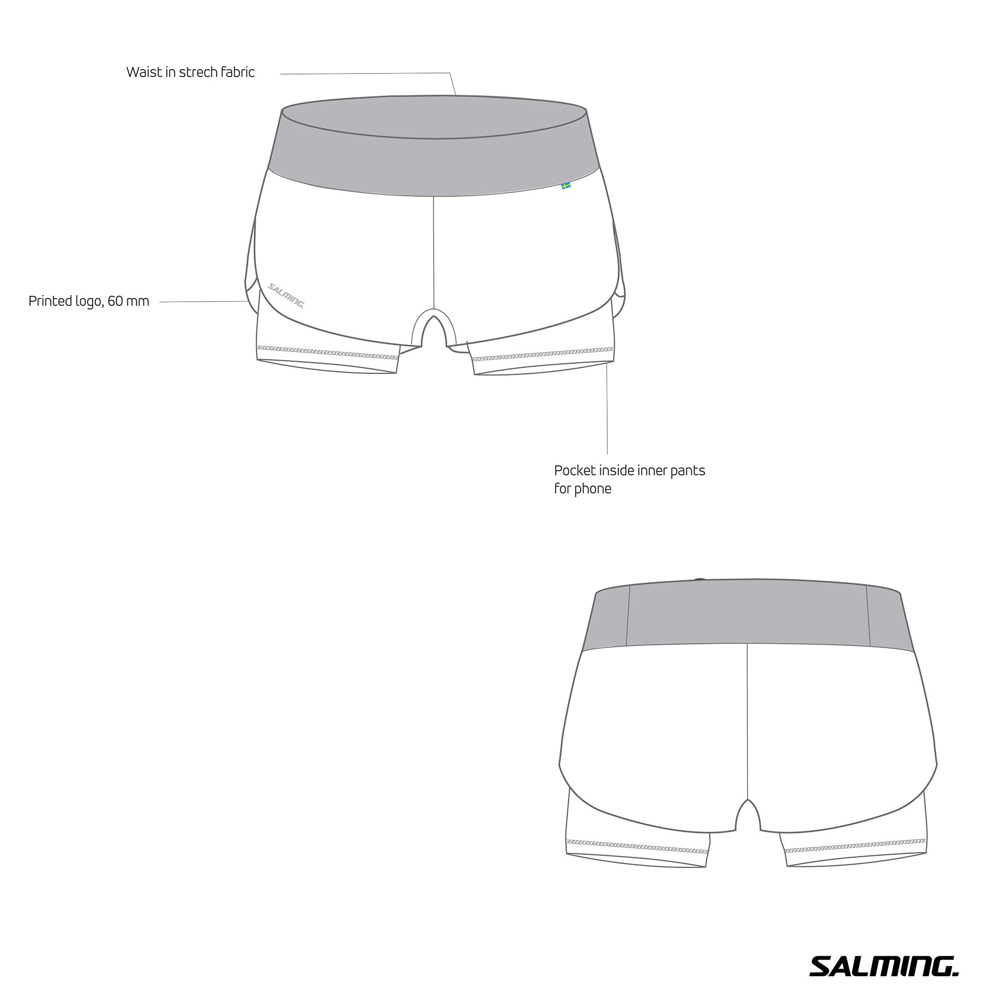 Salming Essential 2in1 Shorts Damen